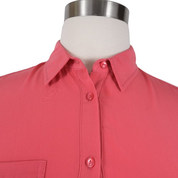 NWT Chic by Jacob Women's Blouse Collared Peach Size G/L Large NEW - Picture 3 of 12